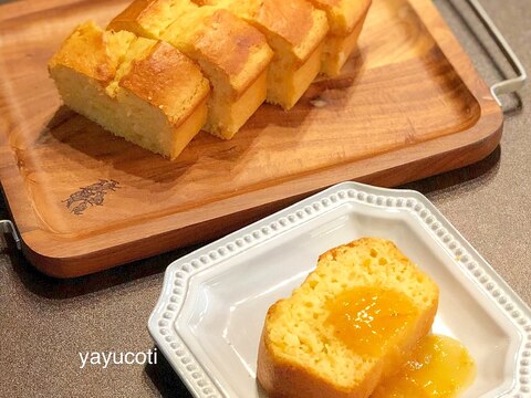 柚子ジャムアレンジ＊ホケミで簡単パウンドケーキ